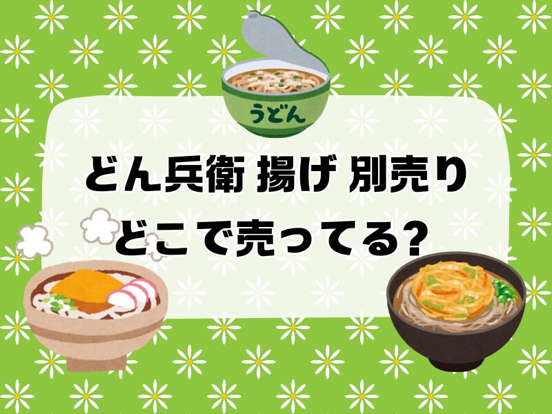 どん兵衛 揚げ 別売り どこで売ってる 256