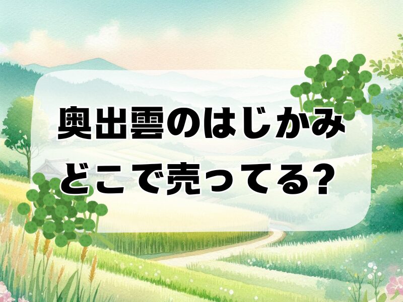 奥出雲のはじかみ どこで売ってる257