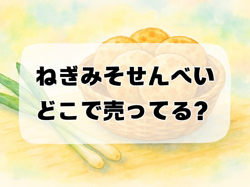ねぎみそせんべい どこで売ってる 258