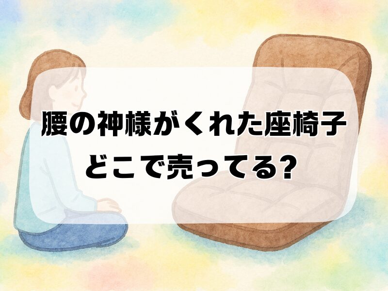 腰の神様がくれた座椅子どこで売ってる 258