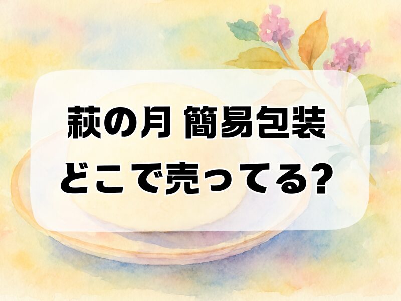 萩の月 簡易包装 どこで売ってる 258