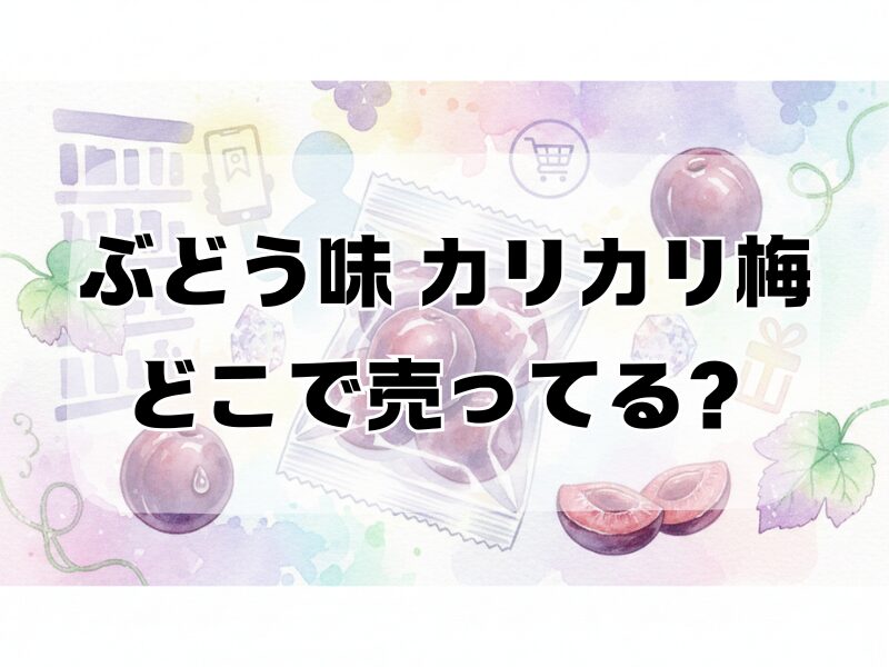 ぶどう味 カリカリ梅 どこで売ってる2511 (5)