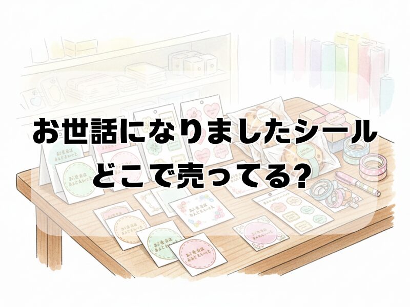 お世話になりましたシールどこで売ってる