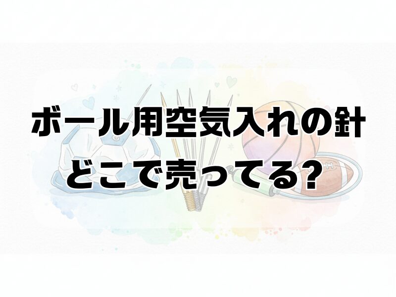 ボール 空気入れ 針 どこで売ってる