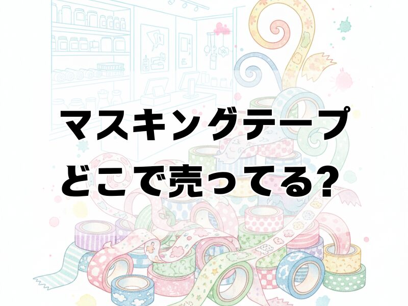 マスキングテープどこで売ってる