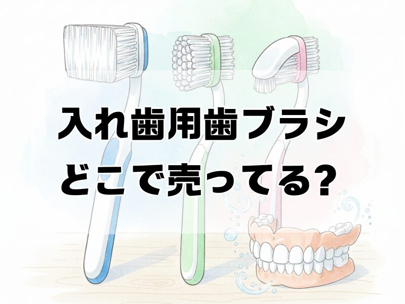 入れ歯用歯ブラシ どこで売ってる