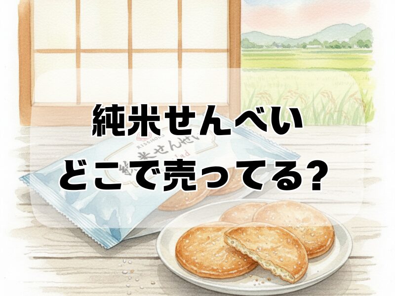 純米せんべいどこで売ってる