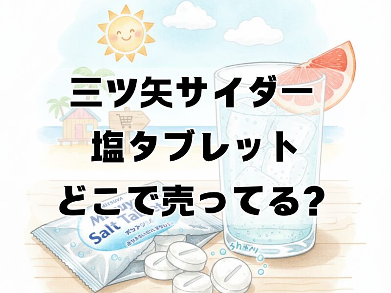 三ツ矢サイダー 塩タブレット どこで売ってる