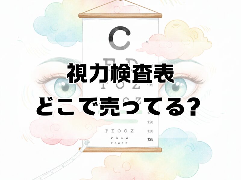 視力検査表 どこで売ってる