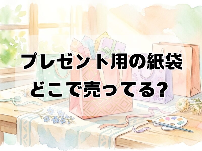 プレゼント用 紙袋 どこで売ってる