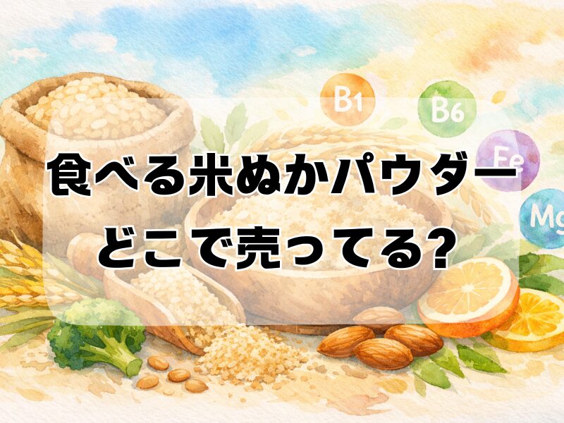 食べる米ぬかパウダー どこで売ってる